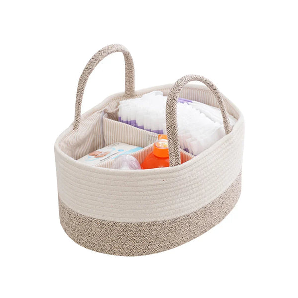 Multipurpose Nappy Basket with Compartments - MOOGCO Baby