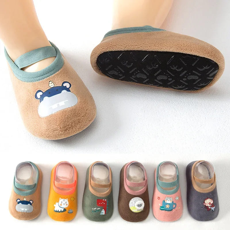 Soft Infant Floor Slippers – Safe & Cozy (0–18M)