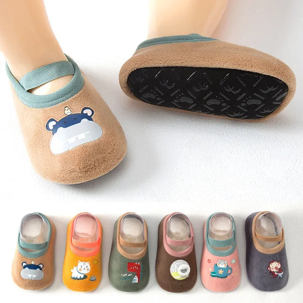 Soft Infant Floor Slippers – Safe & Cozy (0–18M)