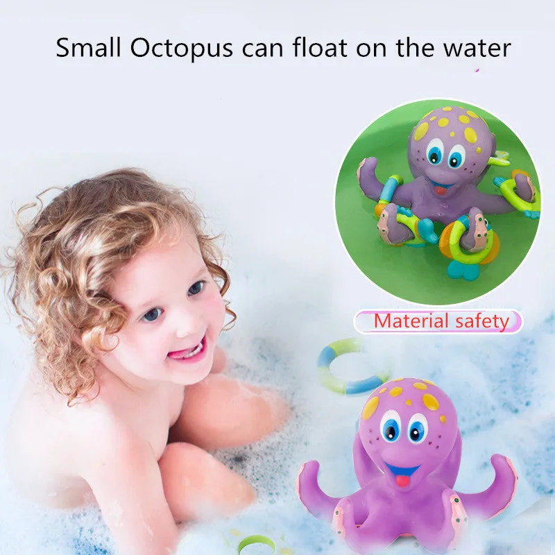 Bath Toy Floating Octopus with Rings - MOOGCO Baby