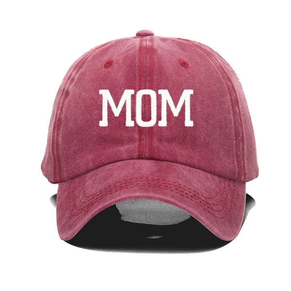 Embroidered Cotton Baseball Cap MOM and DAD