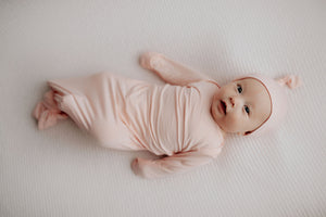 Heavenly Pink Newborn Knotted Baby Gown