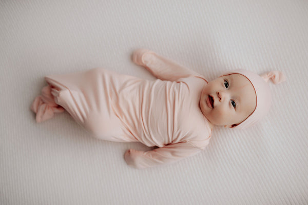 Heavenly Pink Newborn Knotted Baby Gown