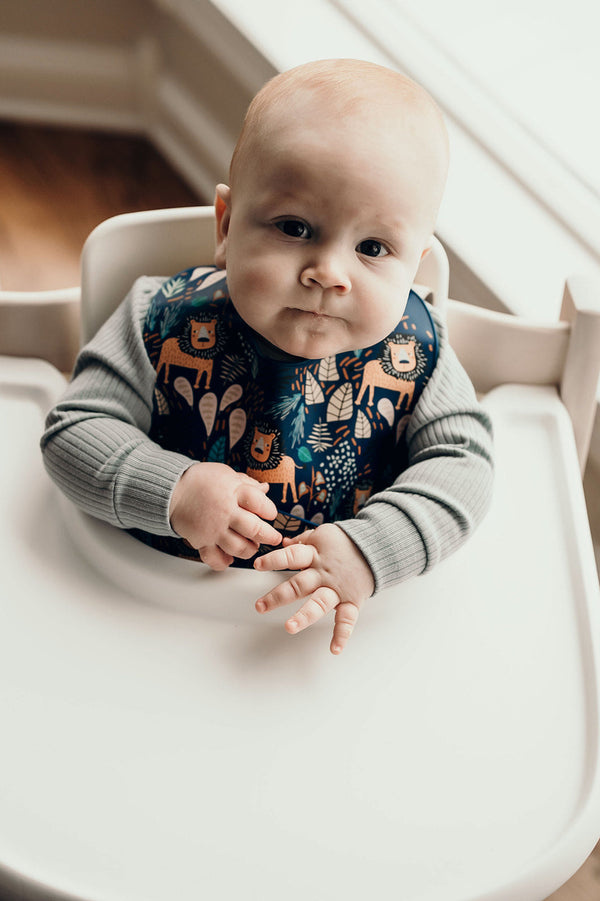 Lion Silicone Bib with Crumb Catcher
