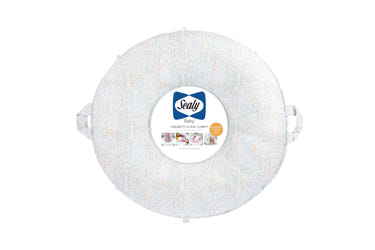 Sealy Children's Floor Cushion in Spring and Gray - Comfortable and stylish for kids' playtime and relaxation.