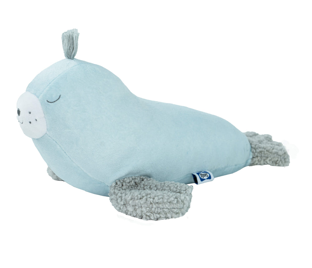 Sealy the Seal plush toy by Sealy Plush, perfect for cuddly comfort and playtime for babies.