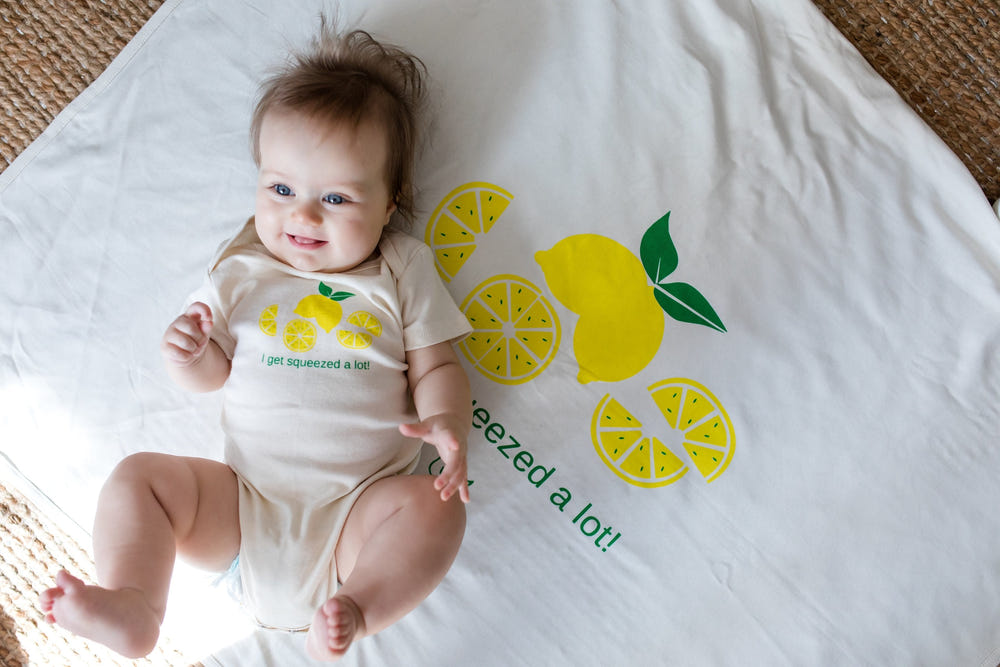 I Get Squeezed A Lot Lemon Baby Blanket