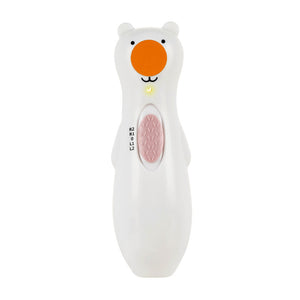 Haakaa Happii Bear rechargeable nail trimmer set for babies, angle 13 view showcasing its design and features.