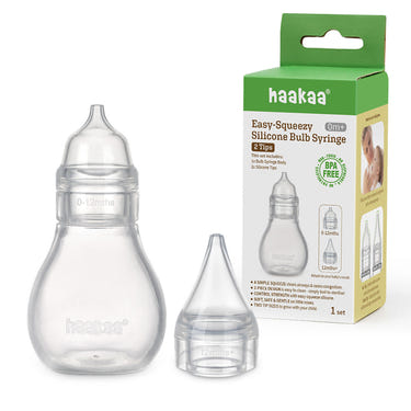 Haakaa Easy-Squeezy Silicone Bulb Syringe for babies, perfect feeding utensil for safe and easy feeding (0m+).