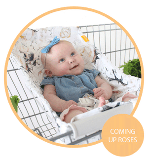 Baby Shopping Cart Hammock | Coming Up Roses Beautiful Floral Print