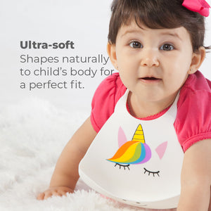Primo Passi Silicone Baby Bib, Unicorn