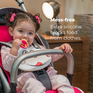 Primo Passi Silicone Baby Bib, White Face