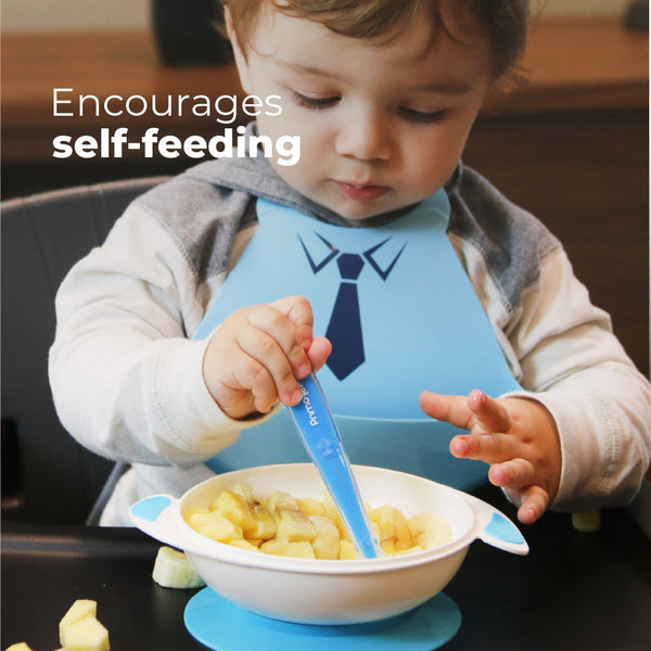 Primo Passi Silicone Spoon 4PK in Blue & Green