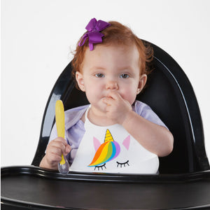 Primo Passi Silicone Spoon 4PK in Pink and Yellow