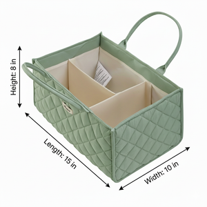 Quilted Diaper Caddy Organizer