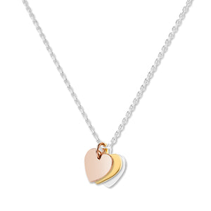 Mysha Personalized Eternal Initial Mixed Metal Heart Pendant