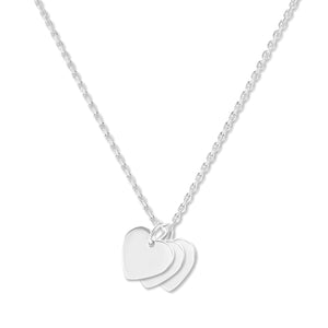 Mysha Personalized Eternal Initial Triple Heart Pendant