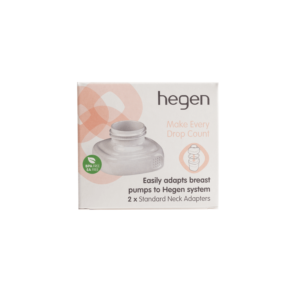 Hegen PCTO™ Standard Neck Adapter 2-Pack for baby bottles, essential spare parts for feeding convenience.