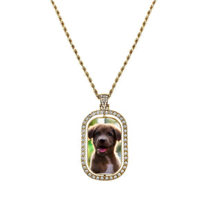 Custom Photo Pendant Necklace – Double-Sided Portrait Charm | Gold & Silver