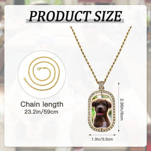 Custom Photo Pendant Necklace – Double-Sided Portrait Charm | Gold & Silver