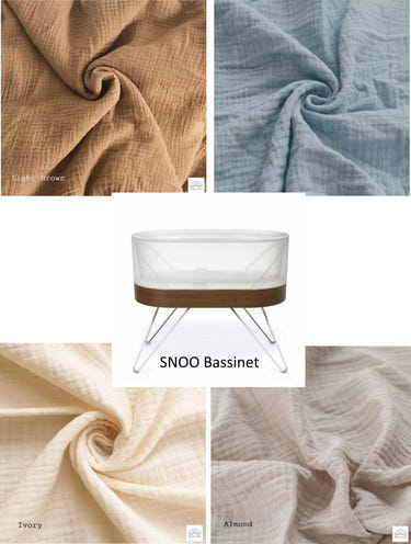 SNOO Bassinet Cradle Custom Made Fitted Sheet - Organic Cotton Gauze - MOOGCO Baby