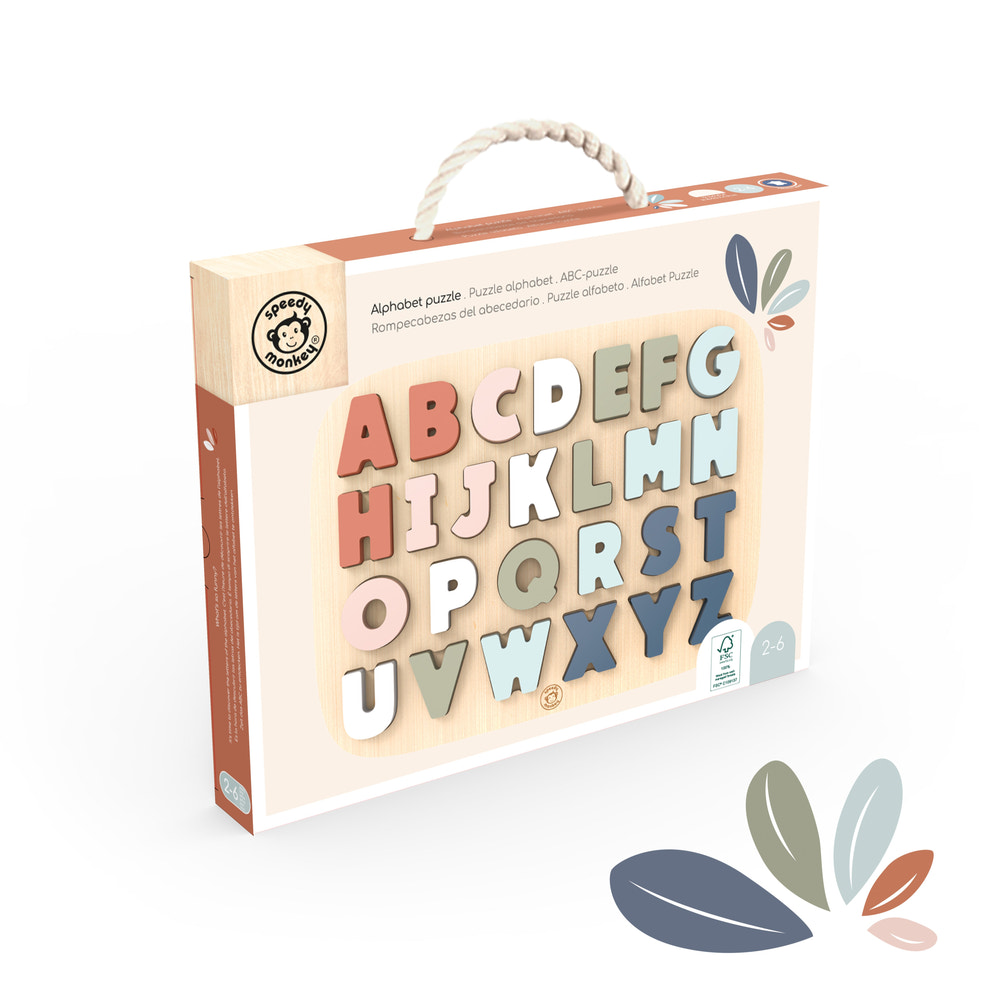 Colorful alphabet puzzle for babies, promoting early learning and cognitive development.
