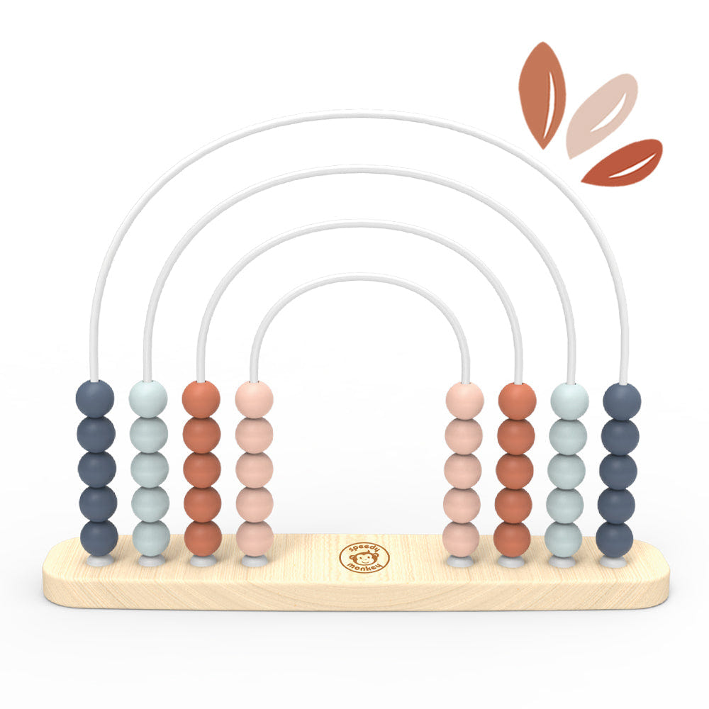Colorful Rainbow Abacus for early learning and development in babies and toddlers.