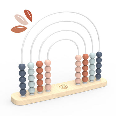 Colorful Rainbow Abacus for early learning and development in babies and toddlers.