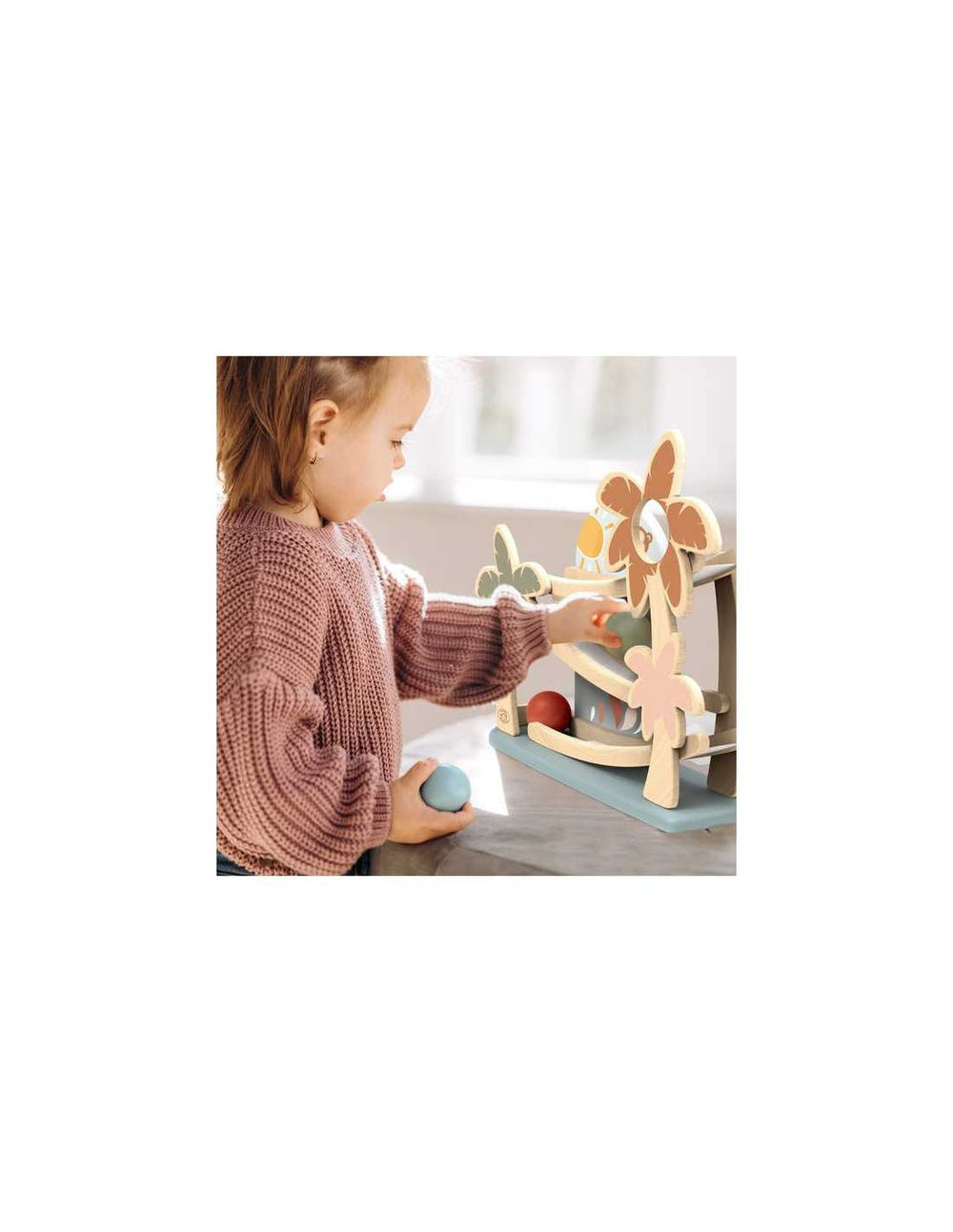 Colorful ramp racer toy for babies, promoting early learning and motor skills development.