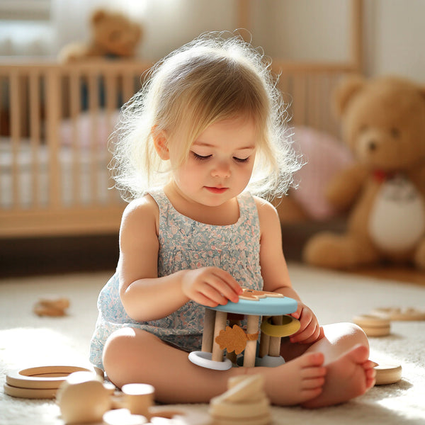 Fox Roller Rattle for babies, promoting early learning and sensory play, shown from angle 3.