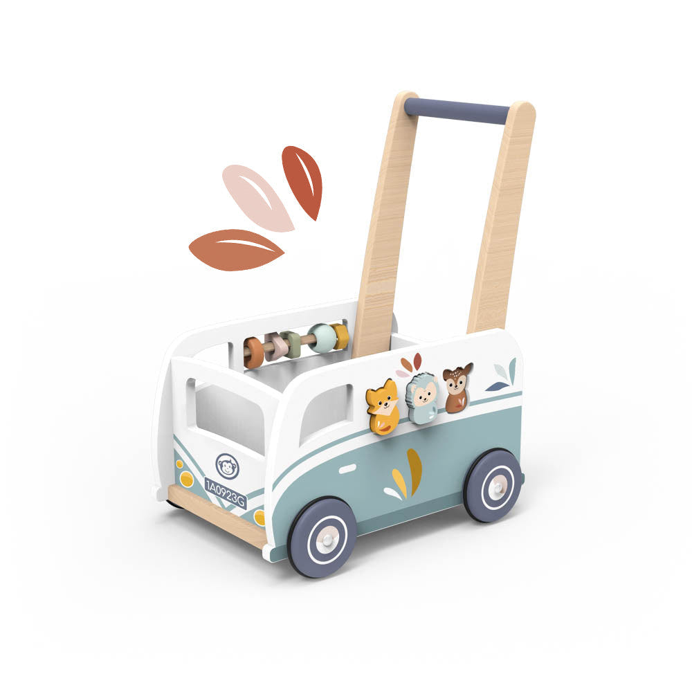 Van Multi-Activity Walker for babies, promoting early learning and motor skills development.