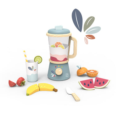 "Colorful toy blender for kids' role play, encouraging creativity and imaginative cooking fun."