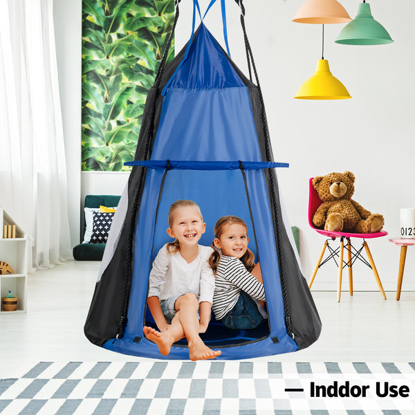 2-in-1 40-inch kids hanging chair swing tent set, perfect for playtime and relaxation.