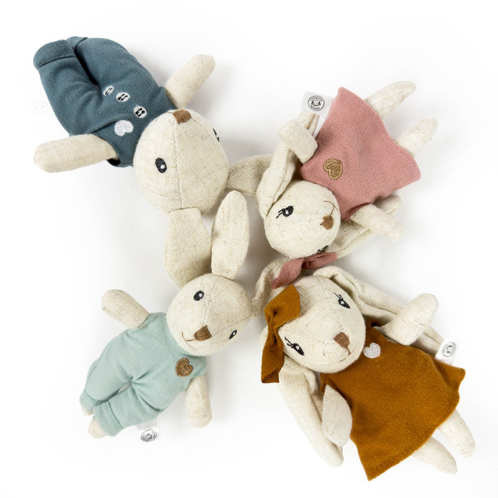Cute Rabbit Family dolls for babies, perfect for imaginative play and cuddles.