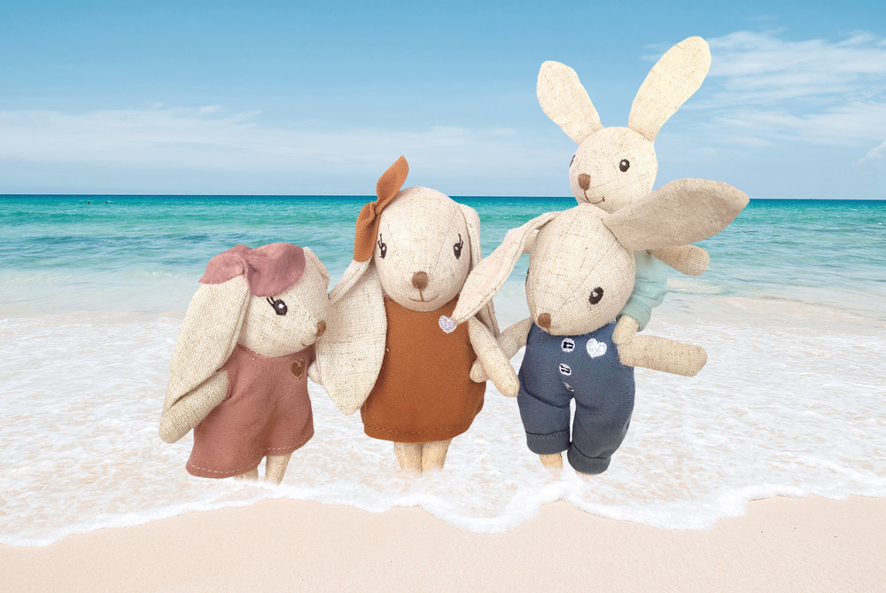 Cute Rabbit Family dolls for babies, perfect for imaginative play and cuddles.