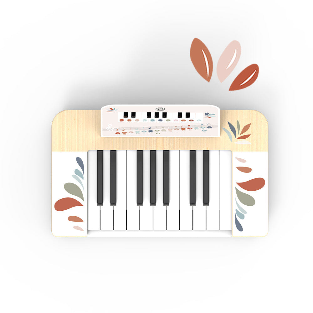 Colorful baby piano keyboard musical toy for early childhood development and fun.