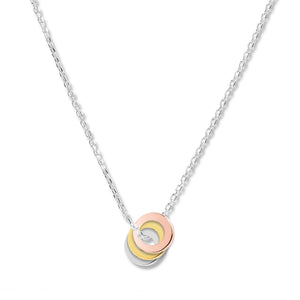 Mysha Triple Ring of Peace Mixed Metal Pendant