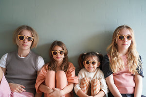 Classic | Sustainable Sunglasses | Plant-Based Bendable Polarized - Adult | 16+ Y |  Sunset Gingham
