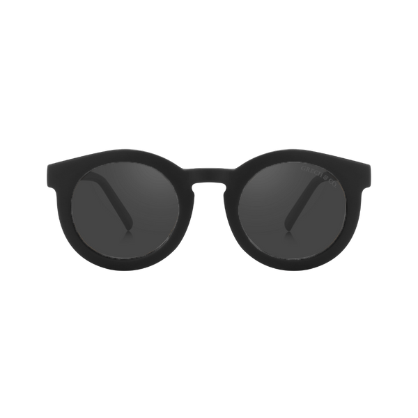 Classic sustainable sunglasses for kids aged 3-8, plant-based, bendable, polarized, shown at angle 27.