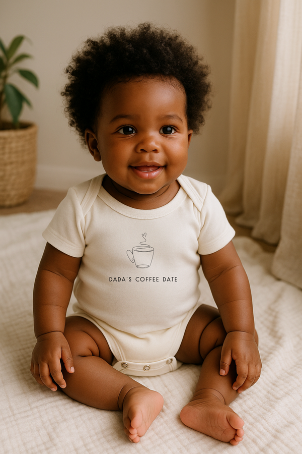 Dada's Coffee Date Organic Baby Bodysuit