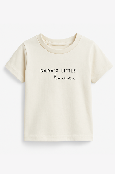 Dada's Little Love Organic Kids T-shirt - Soft, eco-friendly short sleeve tee for toddlers in vibrant colors.