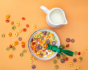 Tractor utensils for babies, perfect for feeding and nursing, shown at angle 12.