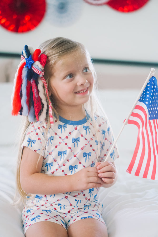 Red White & Bows 2pc Bamboo Pajamas