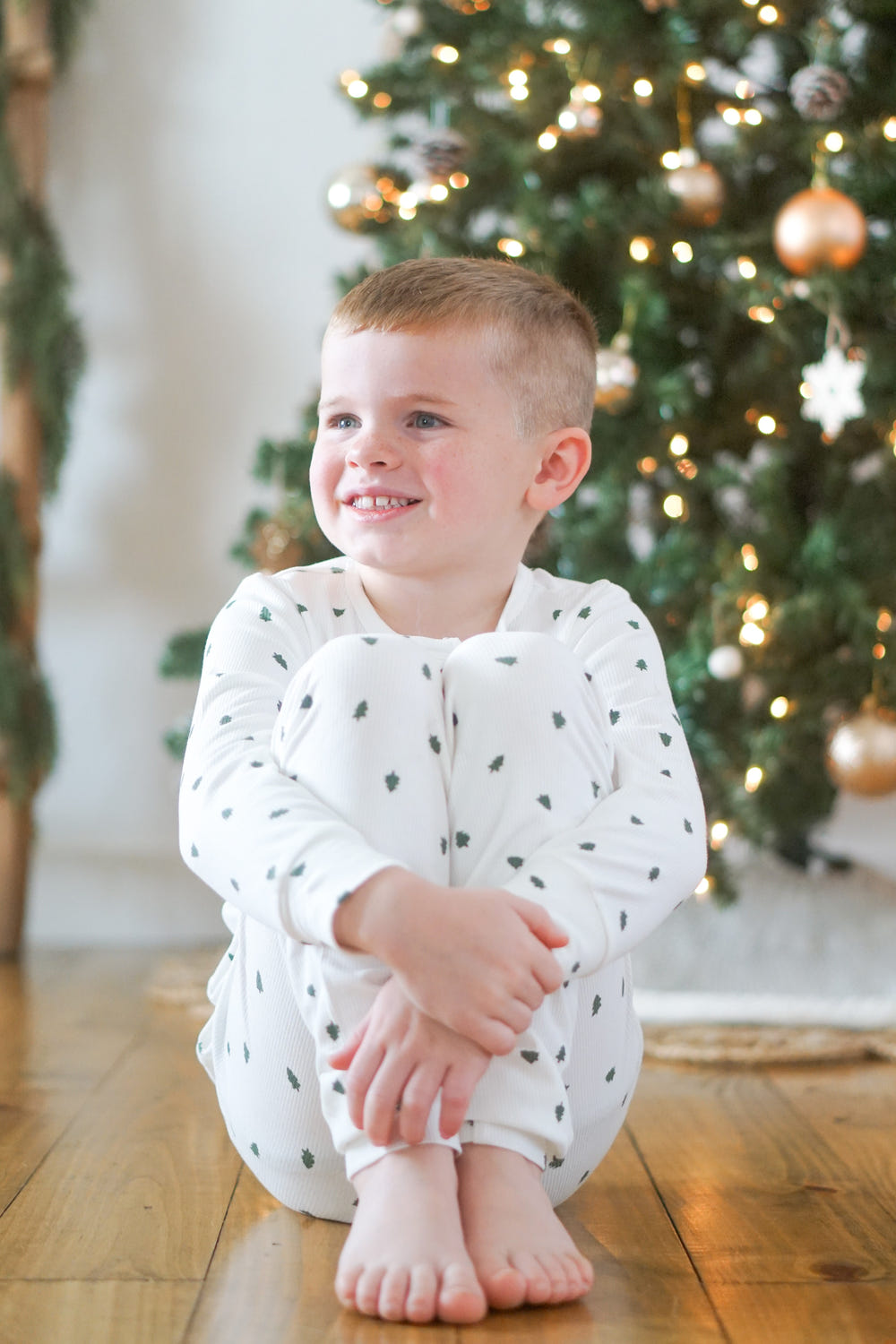 Tiny Trees Ribbed Bamboo 2pc Henley Pajamas for babies, perfect for cozy sleep and comfortable bedding.