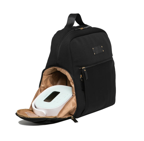 Sarah Wells Fiona Breast Pump Backpack – Neoprene, Machine Washable Bag with Insulated Storage, Laptop Sleeve & Straps