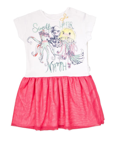 Syrenka Mermaid Pink Dress for babies, featuring a whimsical design perfect for special occasions.