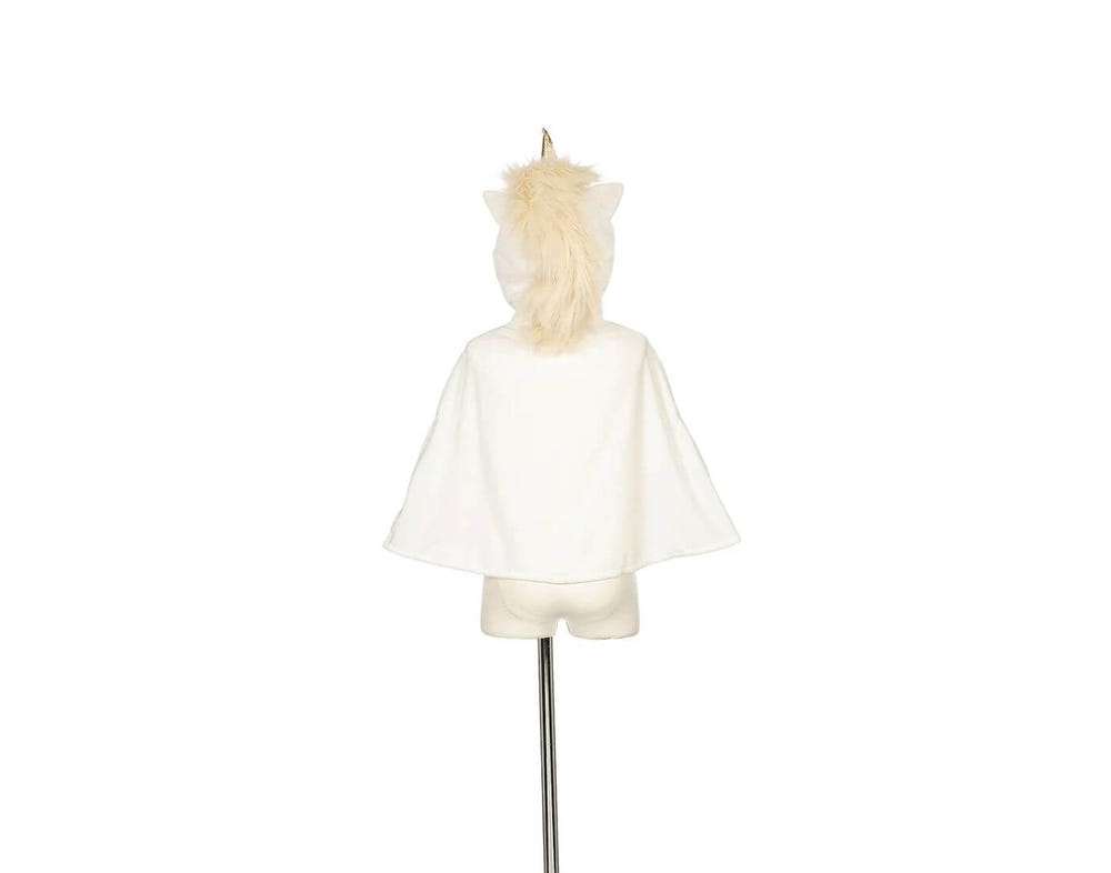 Unicorn baby cape for girls, size 2 years, perfect for dress-up fun and imaginative play.