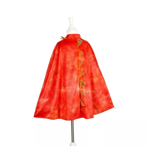 Red dragon reversible cape for boys, size 4-7 years, perfect for knight dress-up adventures.
