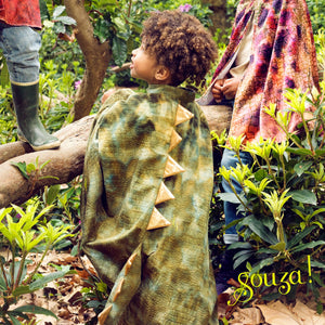 T rex Green Dragon Costume Cape for Kids - Carnival & Festive Use - sz 4–7 yrs