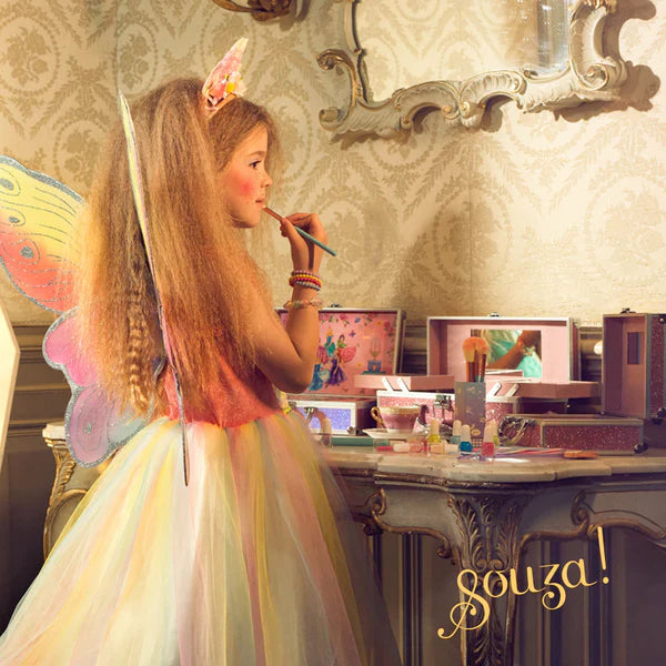 Valerie Fairy Costume set with dress and wings for girls, multicolor, perfect for role-play and dress-up fun.